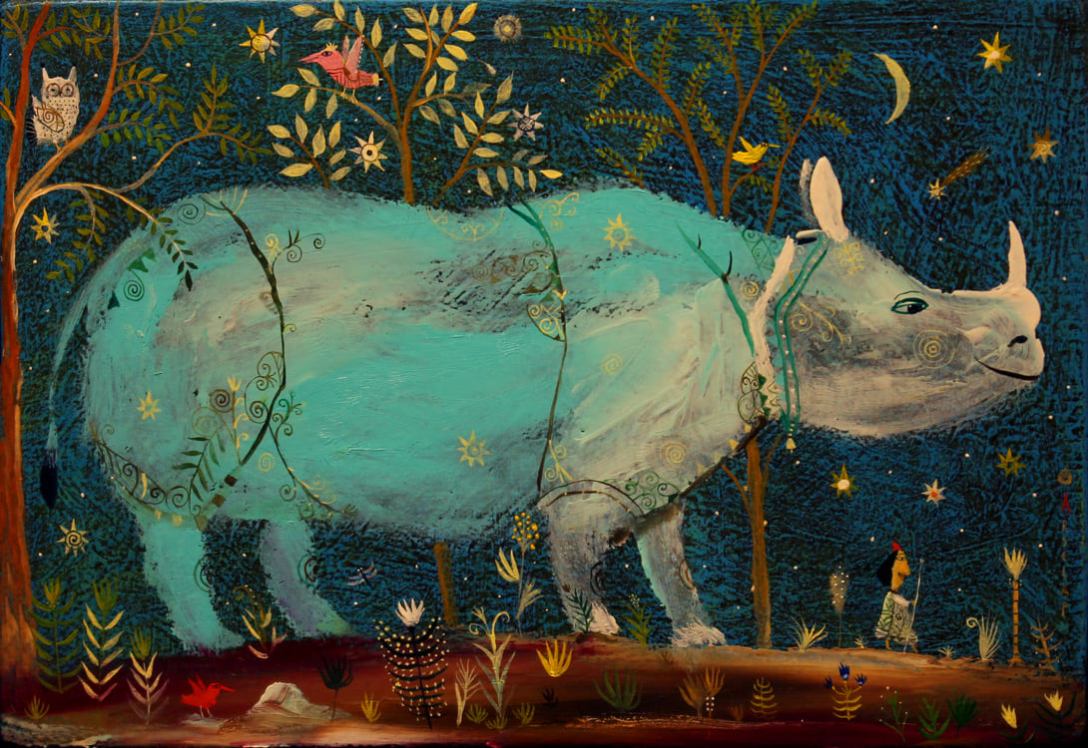 'Blue Rhino' by Arsenyi Lapin